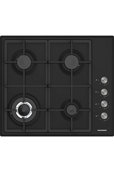Heinner Built-in hob HBH-S4IWF-BK, Gas, 4 burners, Electric ignition, Wok (Bl...