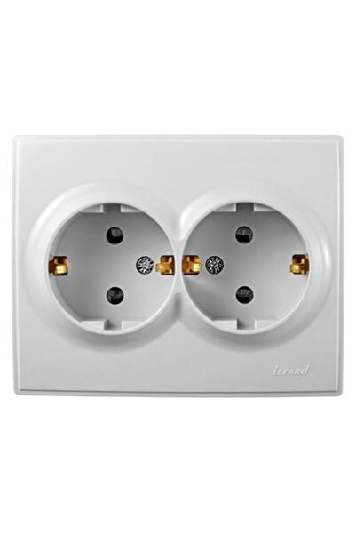 OEM Priza dubla Schuko E-PR2 (Alb)