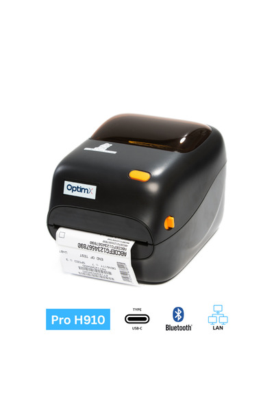 OptimX Pro H-910 label printer, 32-110mm, print speed 152mm/s, USB, Bluetooth