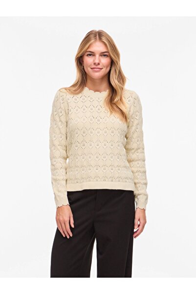 VILA Strickpullover VILOWEN Pointelle