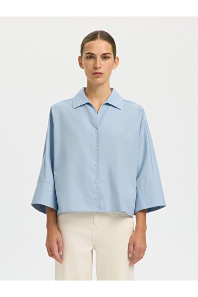 SELECTED Hemd mit 3/4 Ärmeln Oversized