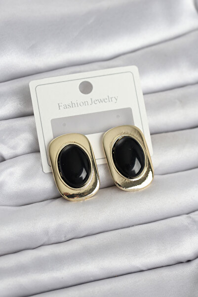 Inure Jewelry Black Color Square Model Vintage Women's Earrings