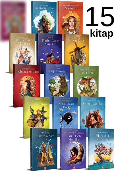 Kızıl Panda Yayınevi Çocuk Klasikleri Seti (15 Kitap)