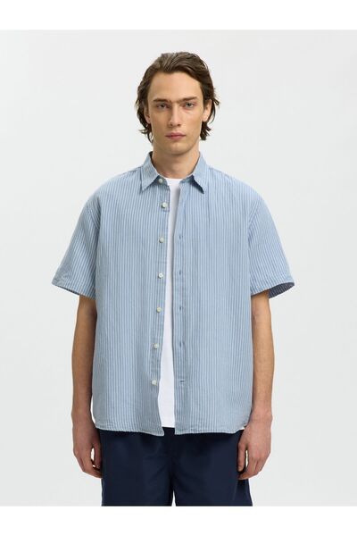 SELECTED Bluse aus Leinengemisch Regular Fit