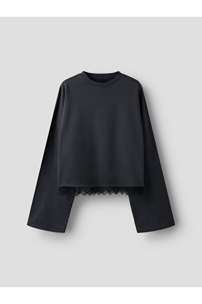 Limited by Name It Oberteil mit langen Ärmeln Spitzen-Detail