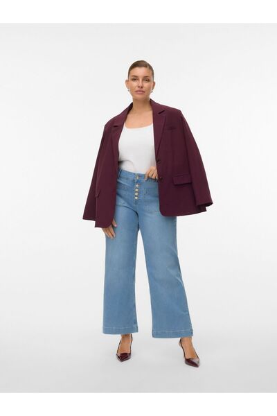 Veromoda Curve Weit geschnitten VMCKAYLA Hohe Taille Weit ausgestellt Jeans