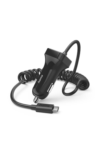 Hama Connection Car Charger, USB Type-C, 12W, 1 m (Black)