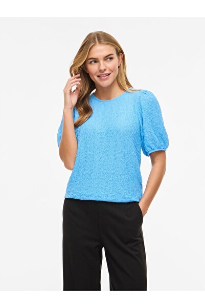 VILA Oberteil mit kurzen Ärmeln VIFALL Rundhals