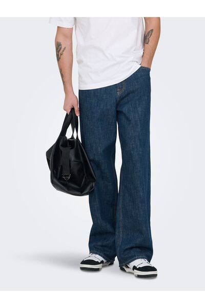 Only & Sons Jeans mit weitem Bein ONSREMI Mid Rise Weiter Beinschnitt Jeans