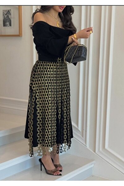 Sondos Fashion black evening dress