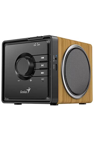 GENIUS Φορητό ηχείο SP-916BT, 1800mAh, Bluetooth 5.3, 6W (Μαύρο/Καφέ)