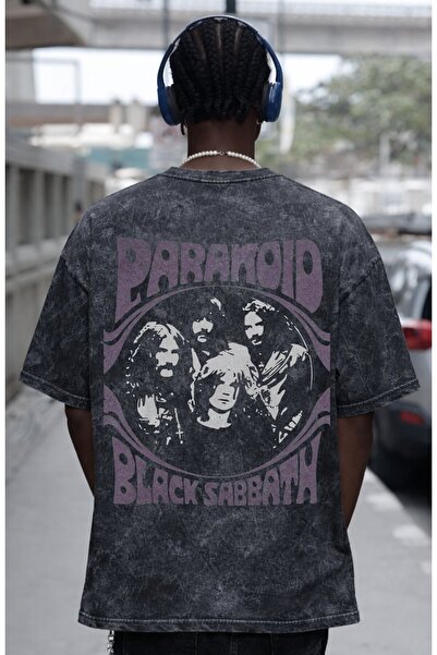 SEVBANO Μπλουζάκι Paranoid Black Sabbath Rock Metal Music Group με στάμπα στη...