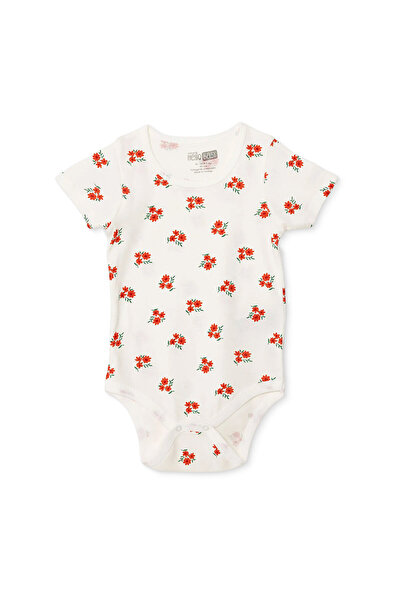 ebebek Hello Baby HelloBaby Kız Bebek Body Çiçek Baskılı Çıtçıtlı Çıtçıtlı Ya...