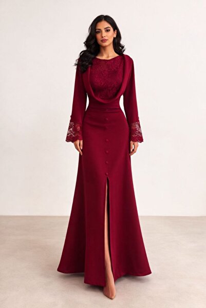 4LINA red evening dress