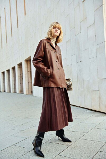 H&M Pleated midi skirt