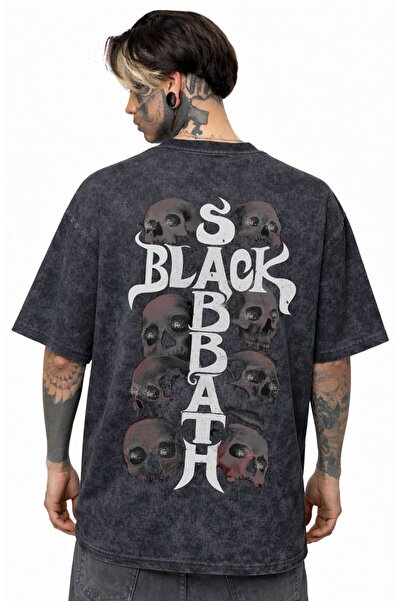 SEVBANO Μπλουζάκι Black Sabbath Rock Metal Music Group με στάμπα στην πλάτη, ...