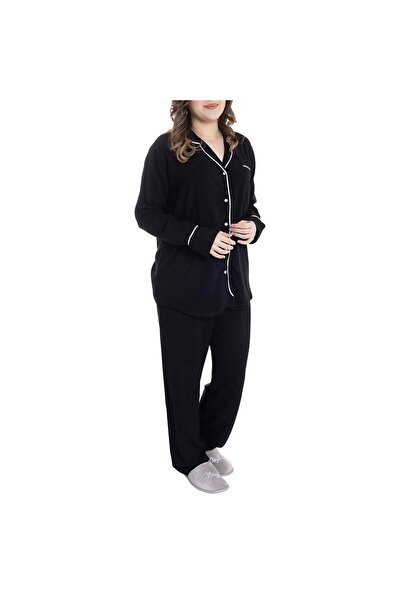 ebebek Baby Mom baby mom Anne Hamile Pijama Takımı Düğmeli Modelli Yaka Uzun ...