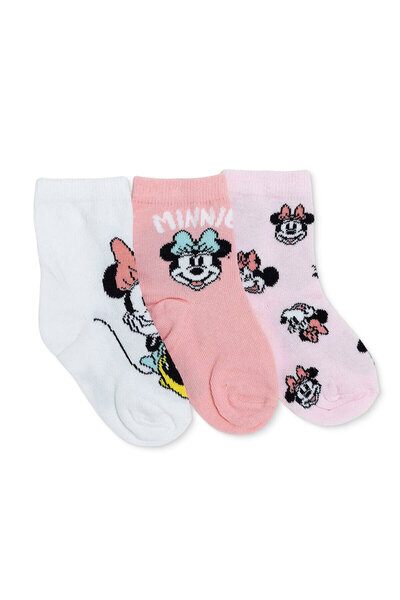 Disney Baby Kız Bebek 3lü Soket Çorap Lisans Baskılı