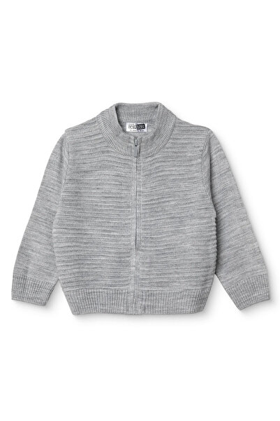 ebebek Hello Baby HelloBaby Erkek Bebek Triko Hırka Fermuarlı Bisiklet Yaka U...