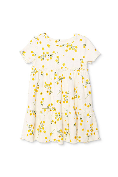 ebebek Hello Baby HelloBaby Kız Bebek Elbise Çiçek Baskılı Düğmeli Bisiklet Y...