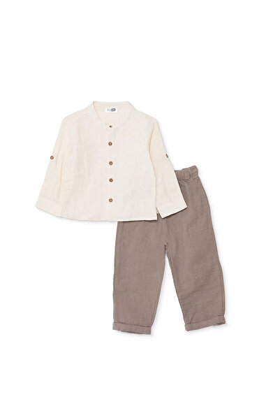 ebebek Hello Baby HelloBaby Erkek Bebek Çizgili Düğmeli Gömlek Yaka Uzun Kol ...