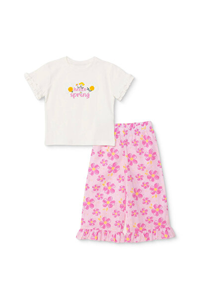 ebebek Hello Baby HelloBaby Kız Bebek Bluz-Pantolon Çiçek Baskılı Bisiklet Ya...