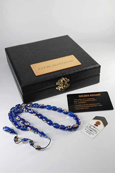 TESBİHSARAYI Golden Rosary - with Gold Particles - Golden Rosary - Name Can B...