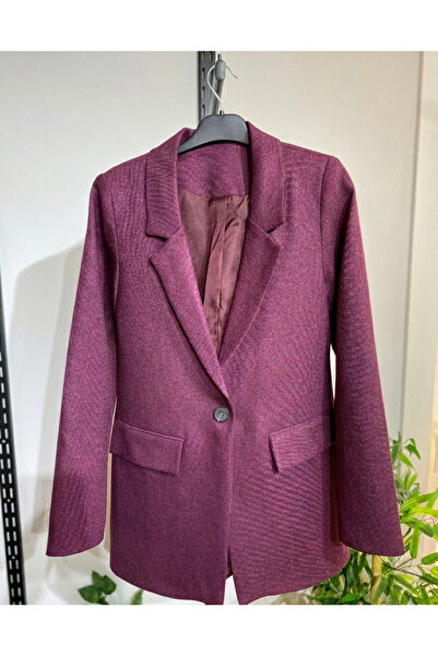SONGÜLBERİK Women's Single Button Classic Blazer Jacket