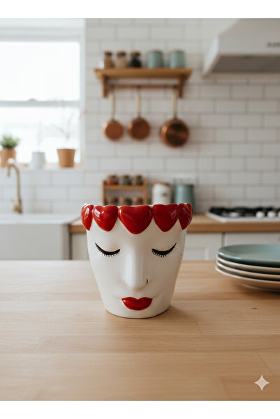 seda seramik فنجان قهوة مزدوج مصنوع يدويًا على شكل قلب للنساء سعة 225 مل.