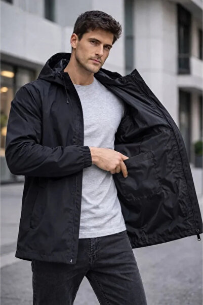 modaserdem Men's Hooded Water-Repellent Windbreaker Jacket m Transitional H L...