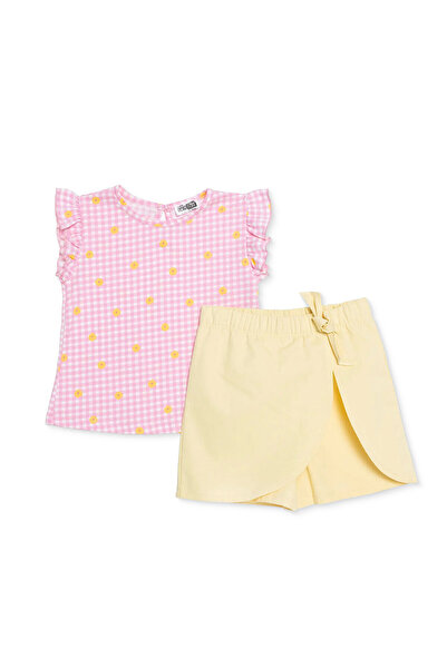 ebebek Hello Baby HelloBaby Kız Bebek Bluz-Şort Çiçek Baskılı Bisiklet Yaka K...