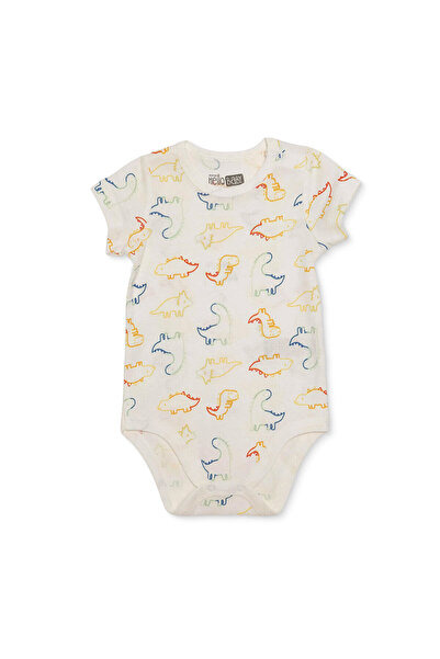 ebebek Hello Baby HelloBaby Erkek Bebek Body Dinozor Baskılı Çıtçıtlı Çıtçıtl...