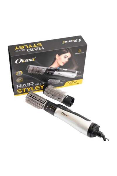 Okima Hair Styler Set Model OK-977 Black/Silver