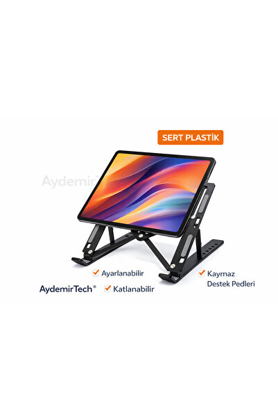 AydemirTech Ayarlanabilir Katlanabilir Laptop Standı Hafif Taşınabilir Notebo...