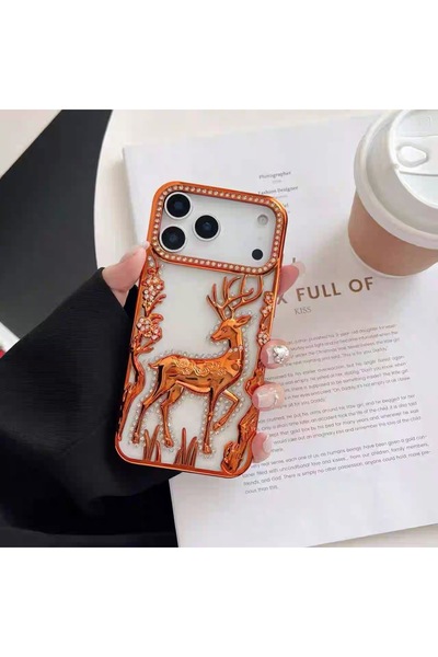 EDELFU Premium iPhone 17 Pro Compatible - Geyikli Stone Cover Stylish Silicon...