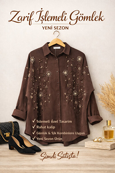 arvia Zarif İşlemeli Gömlek