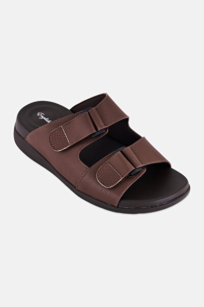 English Laundry Men Slip On Arabic Sandals, Brown