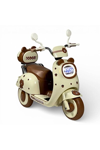 ALBADER 6V Electric Kids Motorcycle 3 Wheel Ride On Scooter with LED Light Mu...