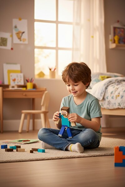 Pazarois Minecraft Steve Figürlü Hareketli Oyuncak