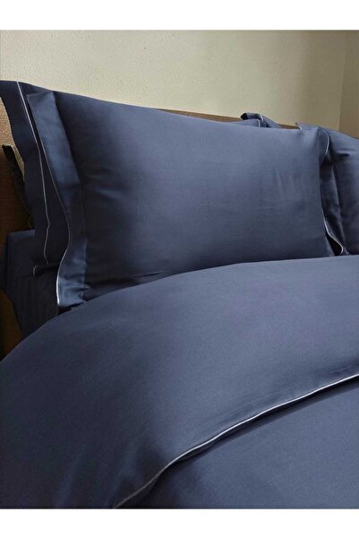 BAŞ TASARIM Piped Indigo Duvet Cover Set