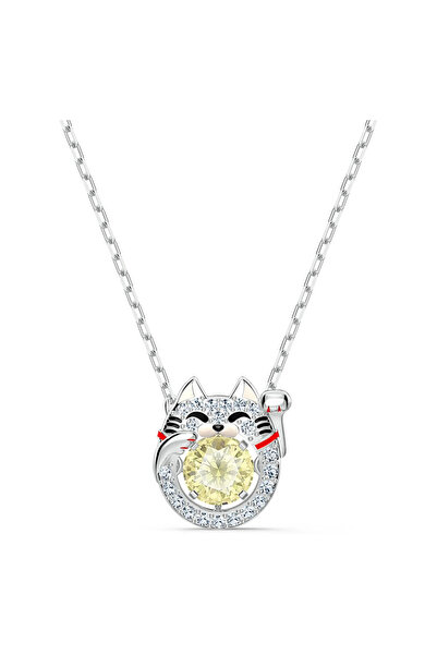 Swaroski Sparkling Dance Cat Necklace Light multi-colored