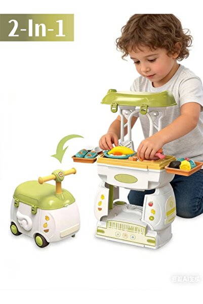 Generic 2-In-1 Children's Pretend Play Kitchen Toy Toddler Role-Playing Table...