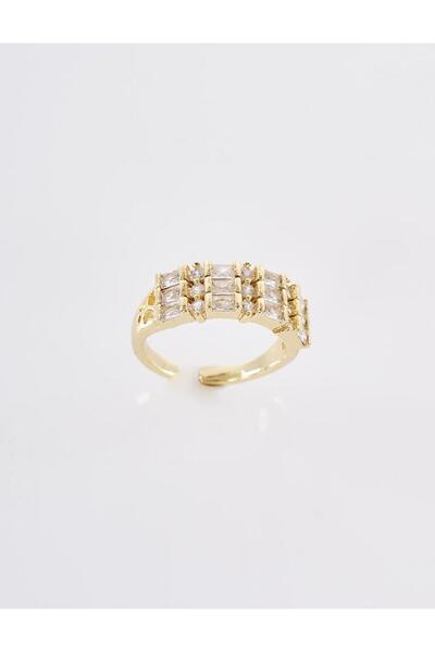 Kayra Geometrik Form Yüzük Gold