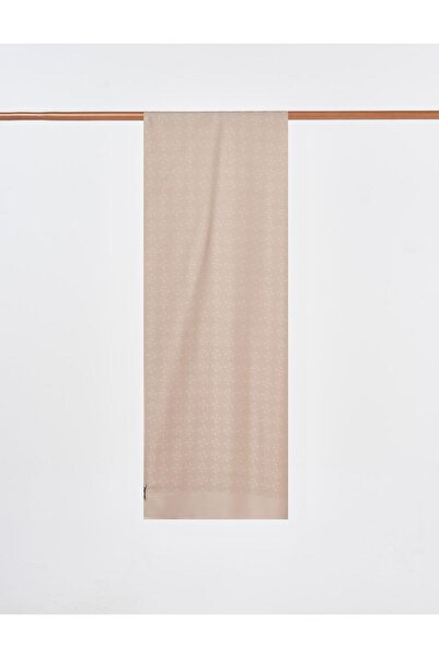 Kayra Logo Detailed Bamboo Shawl Beige
