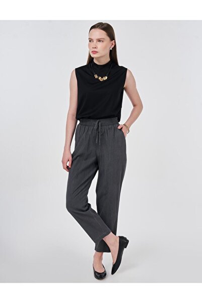 KYR Washable Grass Stitched Denim Trousers Anthracite