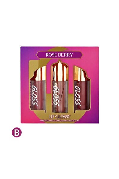 roseberry مجموعة ملمع شفاه بلمسة سحرية (روزبيري) 3 قطع