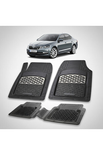 TEAMCAR Πατάκια δαπέδου Skoda Octavia III Συμβατά Sedan 2013-2020 | Ασημί