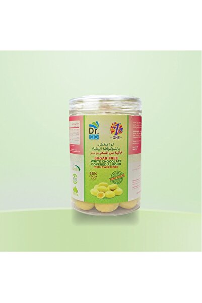 Dr. Eid Sugar-free white chocolate-covered almonds – sweetened with stevia – ...