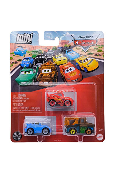 CARS Disney Pixar Üçlü Mini Racers - Lightning Mcqueen & Sally & Mater JLK47
