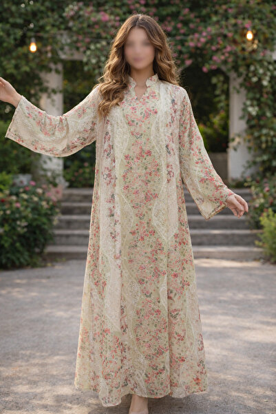 RONZA Women's jalabiya with perforated sequins